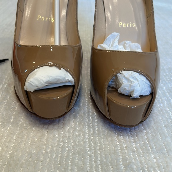 Christian Louboutin Hyper Prive Peep Toe Heels - Picture 3 of 11